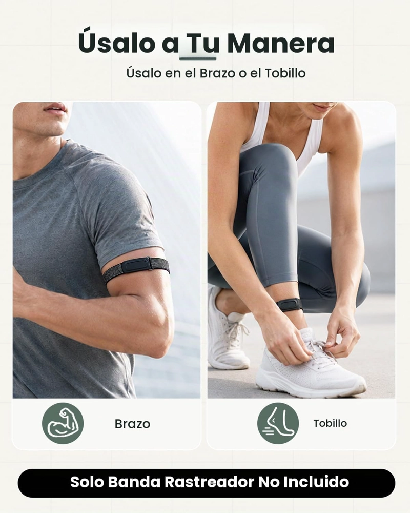 CORREA DE NAILON PARA BICEPS COMPATIBLE CON GOOGLE FITBIT AIR, CORREA DE BRAZO TEJIDA ELASTICA - 4