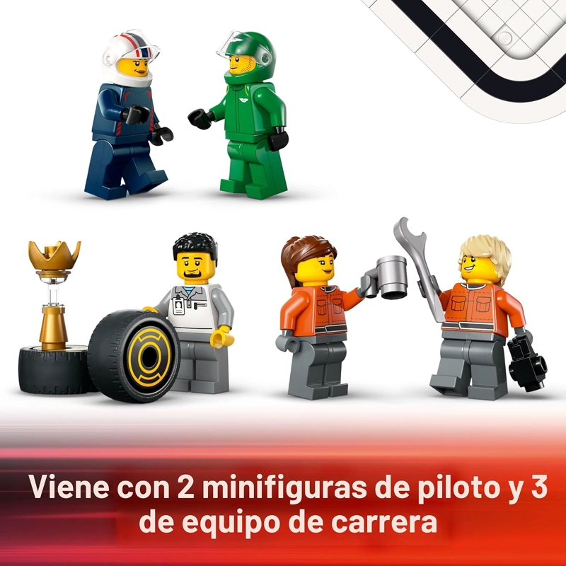 LEGO CAMION CITY F1 CON JUGUETES DE AUTO RB20 Y AMR24 F1, MODELO DE JUGUETE DE CONSTRUCCION - 6