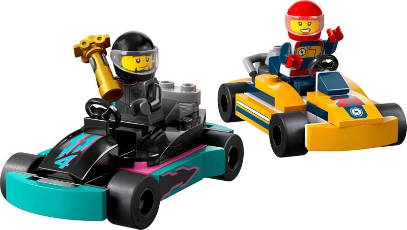 LEGO CITY GO-KARTS Y PILOTOS DE CARRERAS KIT DE MAQUILLAJE SET DE JUGUETES, 2 MINIFIGURAS - 5
