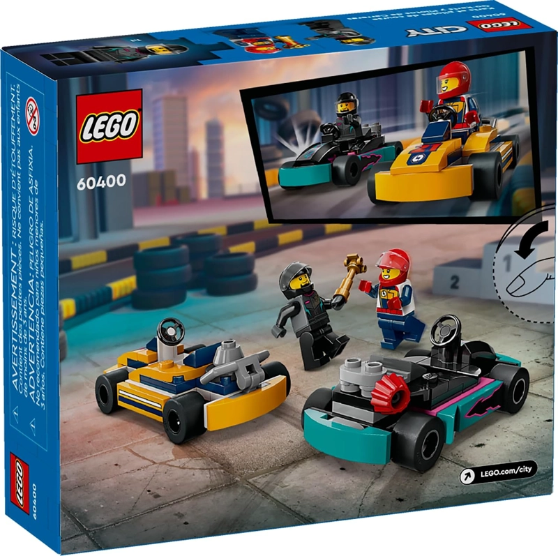 LEGO CITY GO-KARTS Y PILOTOS DE CARRERAS KIT DE MAQUILLAJE SET DE JUGUETES, 2 MINIFIGURAS - 6