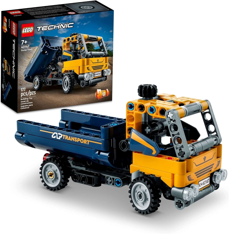 LEGO TECHNIC CAMION VOLQUETE 42147, KIT DE MAQUILLAJE SET DE JUGUETE 2 EN 1, MODELO DE VEHICULO - 1