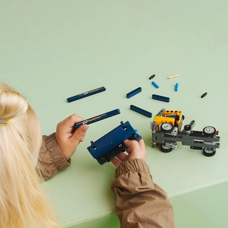 LEGO TECHNIC CAMION VOLQUETE 42147, KIT DE MAQUILLAJE SET DE JUGUETE 2 EN 1, MODELO DE VEHICULO - 3