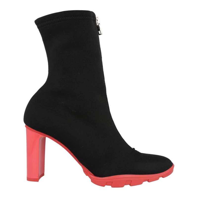 BOTINES SLIM TREAD DE ALEXANDER MCQUEEN PARA MUJER EN COLOR CORAL NEGRO - 1