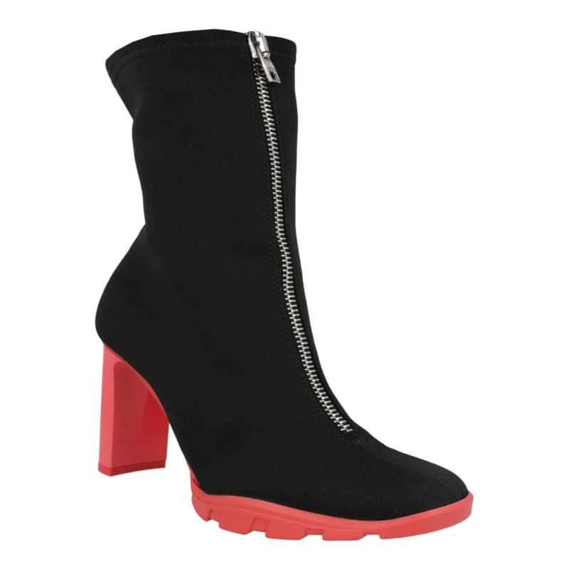 BOTINES SLIM TREAD DE ALEXANDER MCQUEEN PARA MUJER EN COLOR CORAL NEGRO - 2
