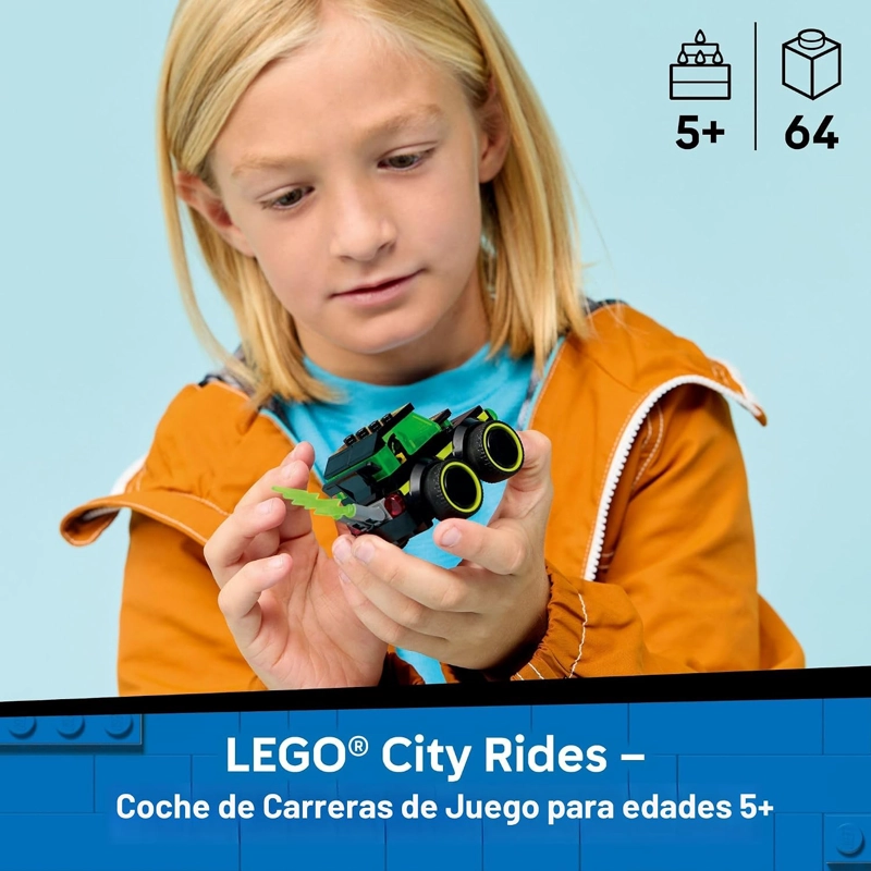 LEGO CITY RIDES - JUGUETE DE CONSTRUCCION DE AUTOS DE CARRERAS PARA NIÑOS, JUEGO DE SIMULACION - 2
