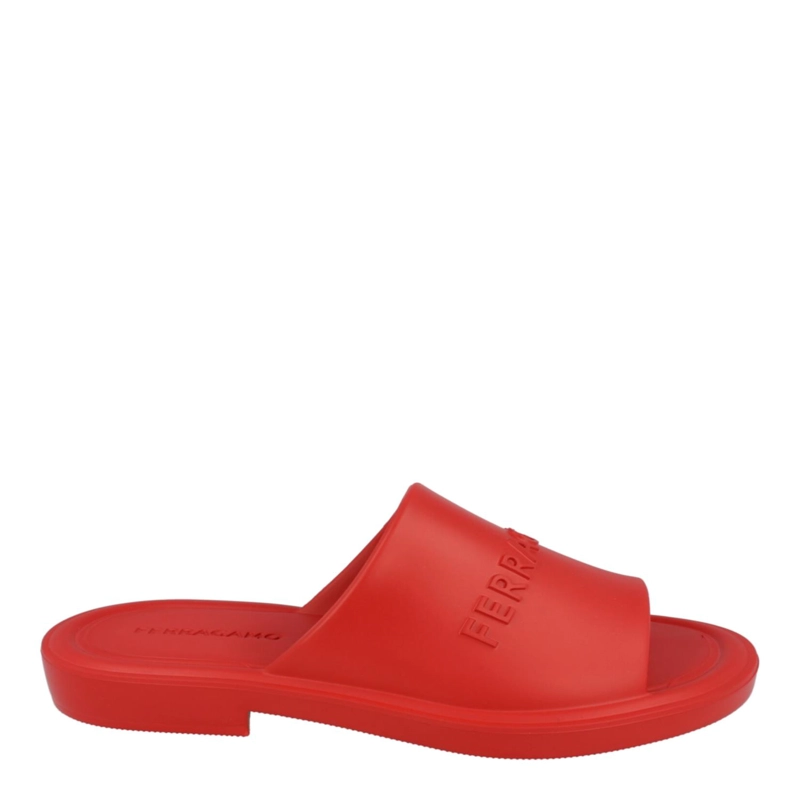 CALZADO CON EL LOGOTIPO DE FERRAGAMO GIUNEVA PARA HOMBRE EN RELIEVE COLOR ROJO - 1