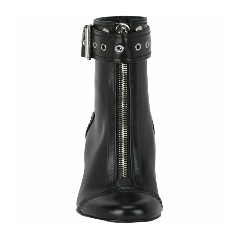 BOTINES CON DETALLE DE HEBILLA DE ALEXANDER MCQUEEN PARA MUJER EN COLOR NEGRO PLATEADO - 4