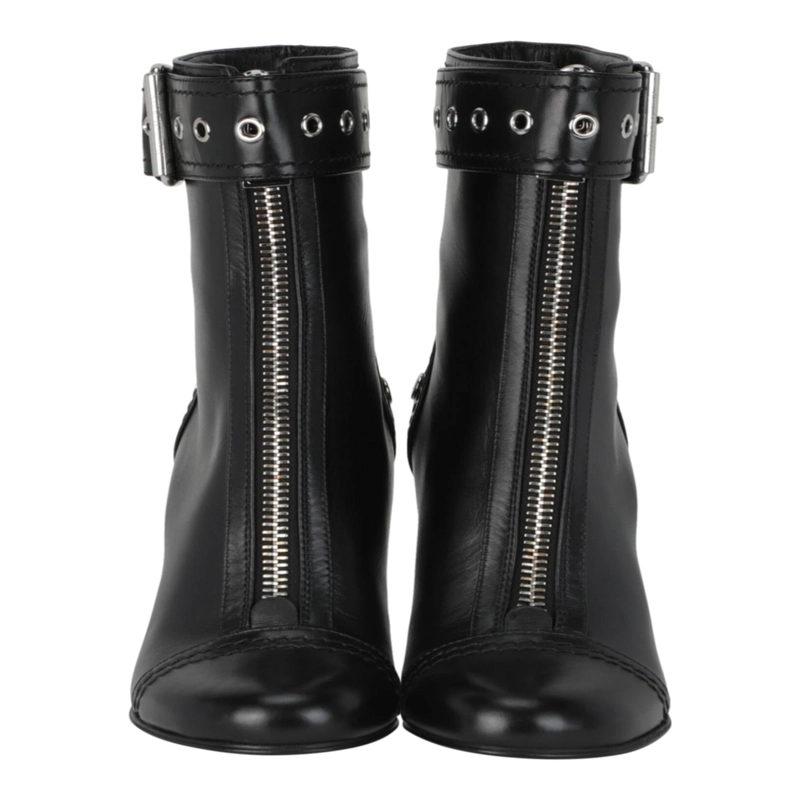 BOTINES CON DETALLE DE HEBILLA DE ALEXANDER MCQUEEN PARA MUJER EN COLOR NEGRO PLATEADO - 5
