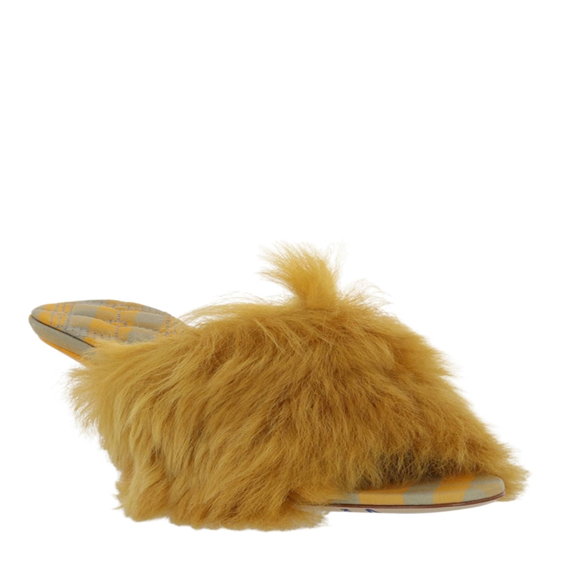 CALZADO BURBERRY JACKIE SHEARLING MULES PARA MUJER EN AMARILLO - 2