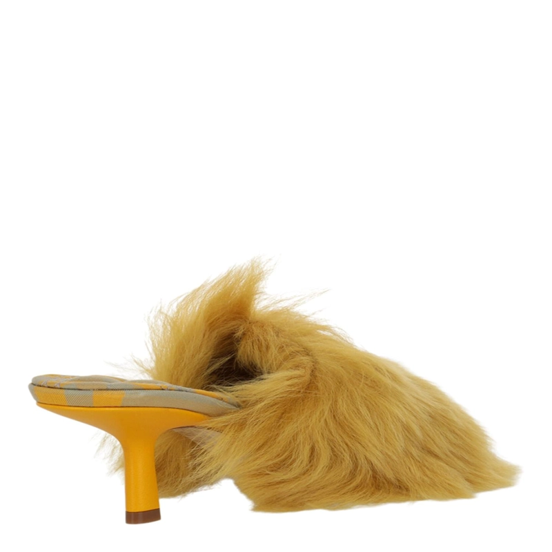 CALZADO BURBERRY JACKIE SHEARLING MULES PARA MUJER EN AMARILLO - 3