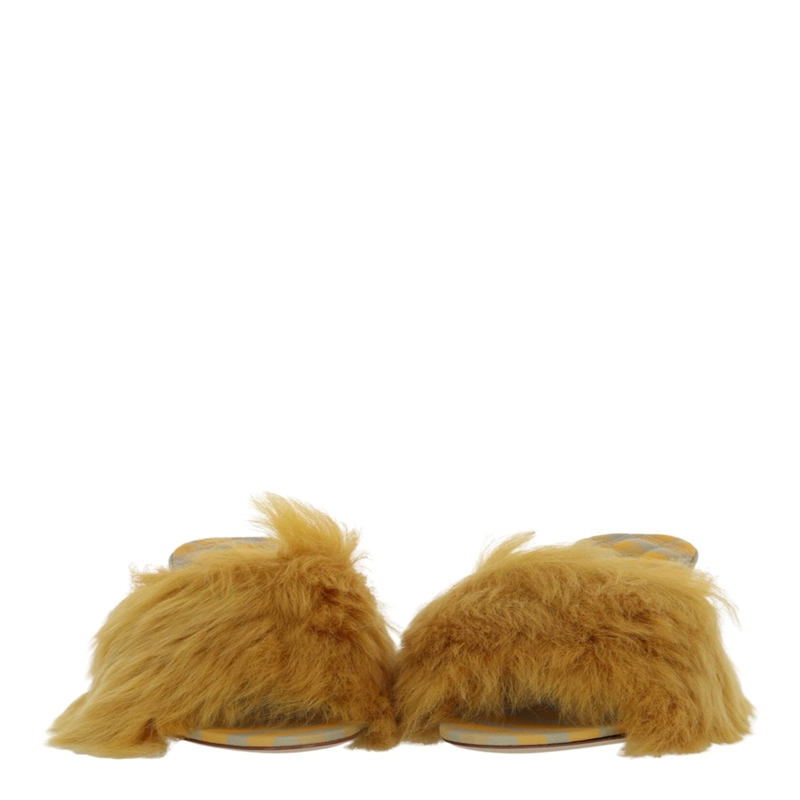 CALZADO BURBERRY JACKIE SHEARLING MULES PARA MUJER EN AMARILLO - 5
