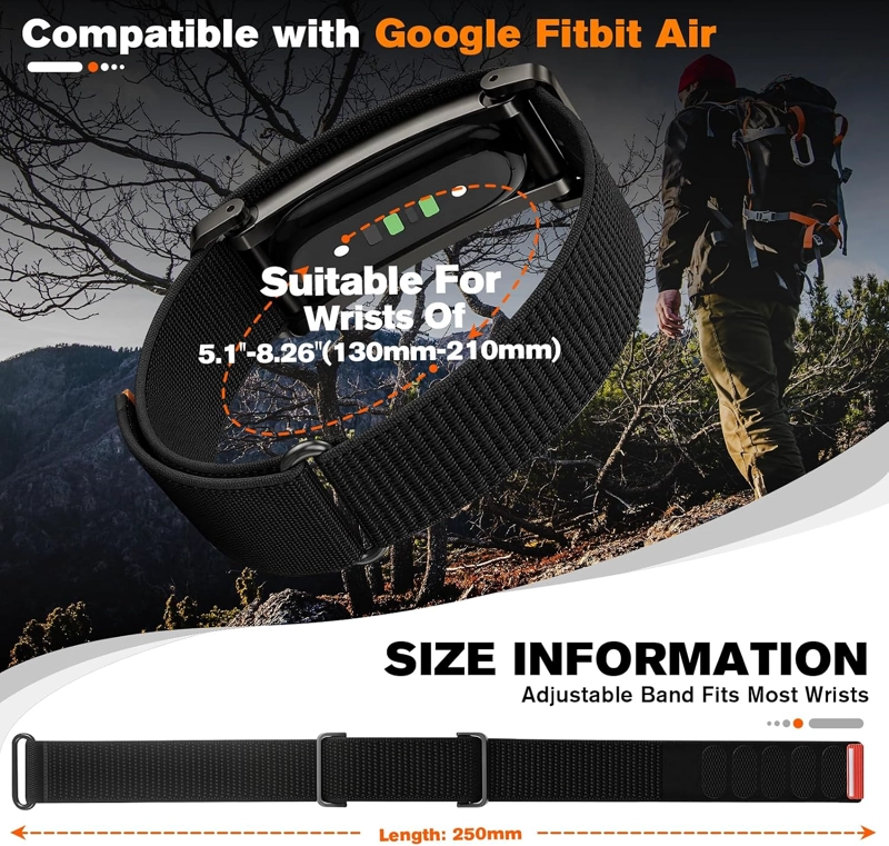 BAND CON METAL CASE COMPATIBLE PARA GOOGLE FITBIT AIR - 6