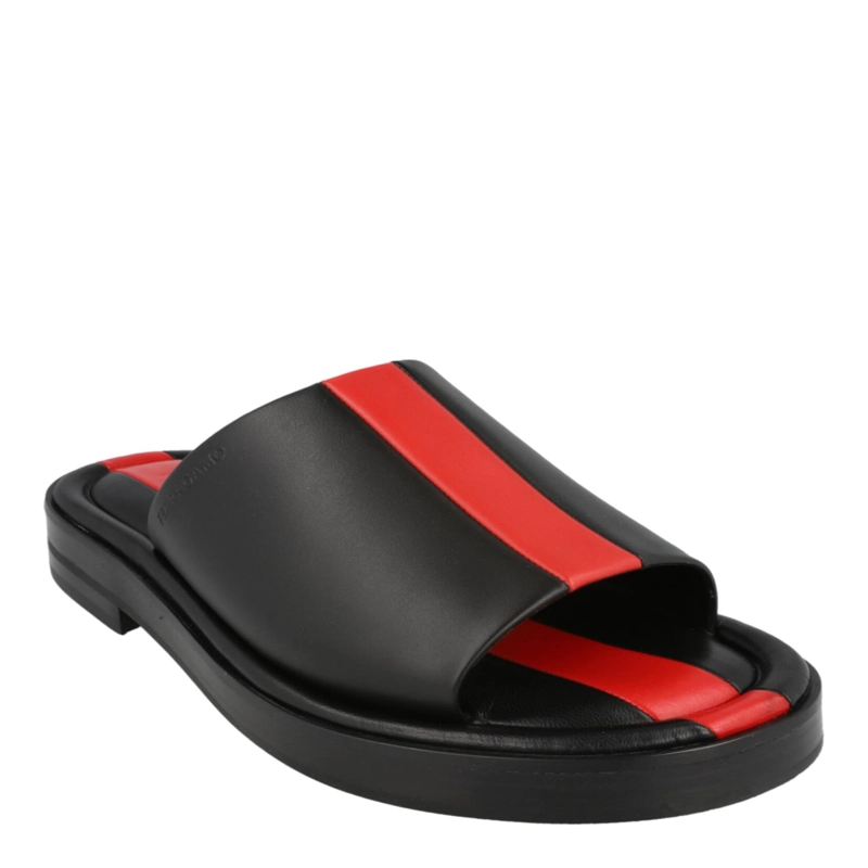 CALZADO FERRAGAMO FACUNDO LEATHER SLIDES PARA HOMBRE EN COLOR NEGRO - 2