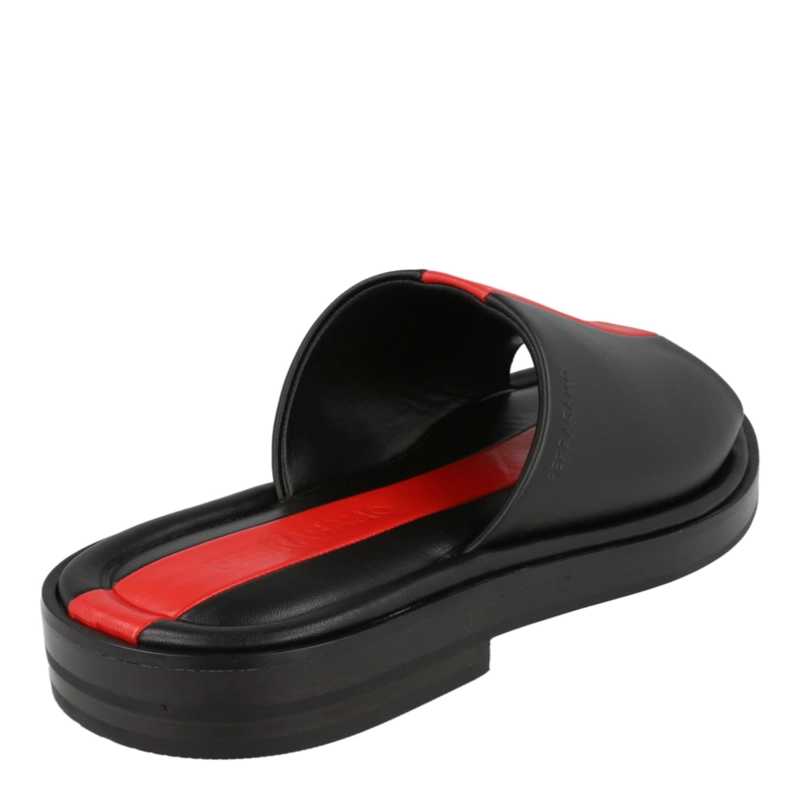 CALZADO FERRAGAMO FACUNDO LEATHER SLIDES PARA HOMBRE EN COLOR NEGRO - 3