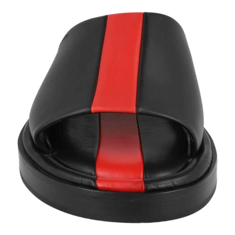 CALZADO FERRAGAMO FACUNDO LEATHER SLIDES PARA HOMBRE EN COLOR NEGRO - 4
