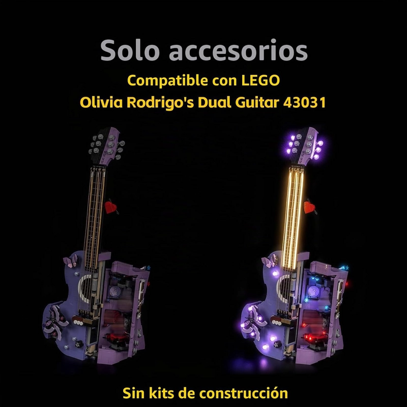 BRICKBLING LUZ COMPATIBLE CON LA GUITARRA DUAL DE LEGO OLIVIA RODRIGO - 4