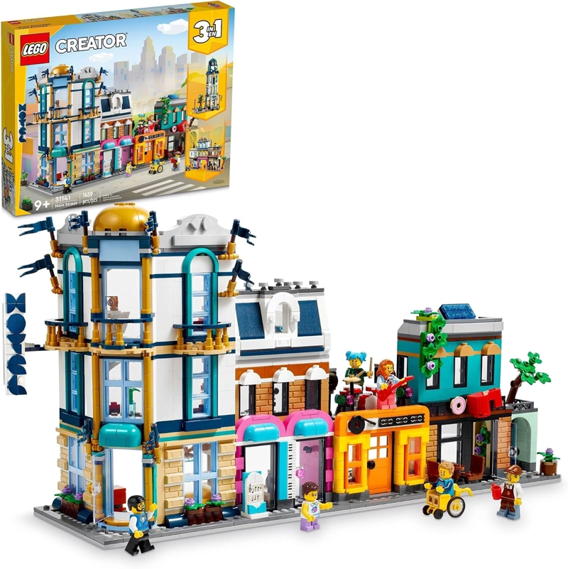 LEGO CREATOR MAIN STREET 31141 - JUEGO DE JUGUETES DE CONSTRUCCION, 3 EN 1, CUENTA CON UN EDIFICIO - 1