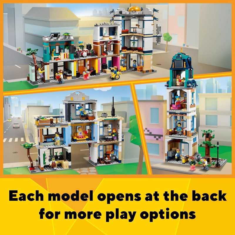 LEGO CREATOR MAIN STREET 31141 - JUEGO DE JUGUETES DE CONSTRUCCION, 3 EN 1, CUENTA CON UN EDIFICIO - 4