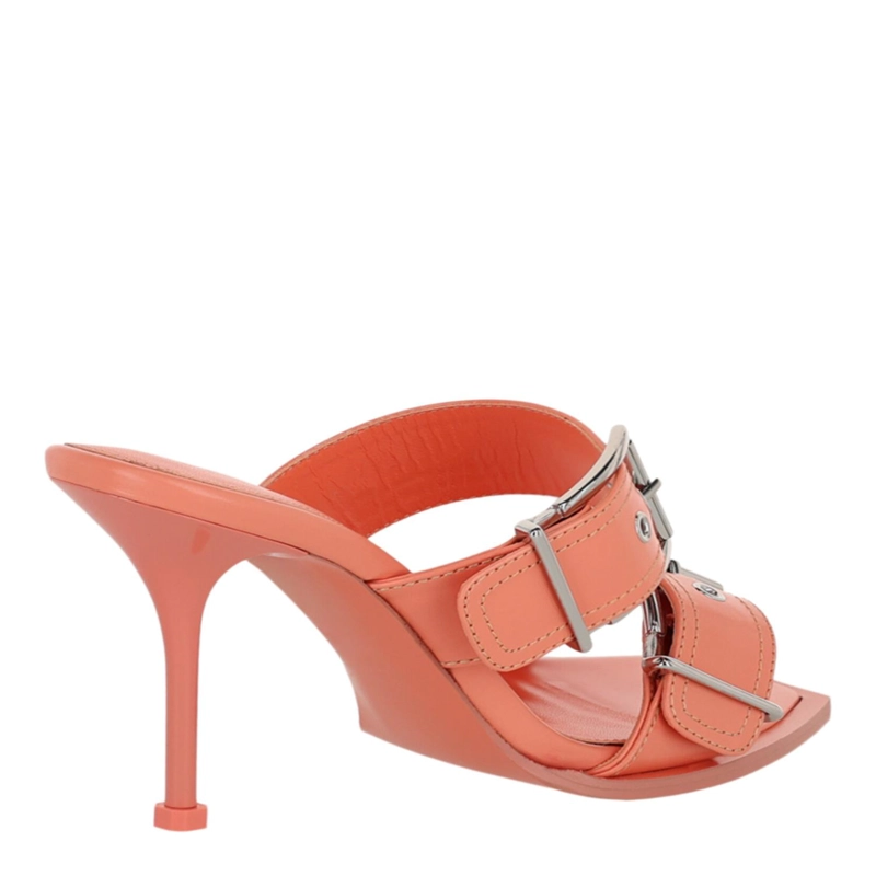 SANDALIAS ALEXANDER MCQUEEN CON TACON DE PIEL PARA MUJER EN COLOR ALBARICOQUE - 3