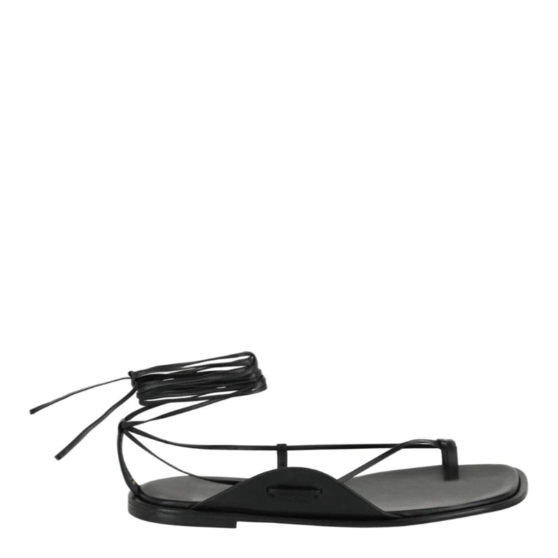 SANDALIAS FERRAGAMO GOLIA CON CORREA EN EL TOBILLO PARA HOMBRE EN COLOR NEGRO - 1