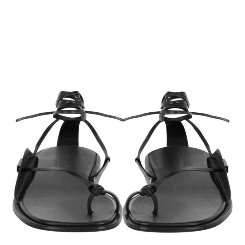 SANDALIAS FERRAGAMO GOLIA CON CORREA EN EL TOBILLO PARA HOMBRE EN COLOR NEGRO - 5