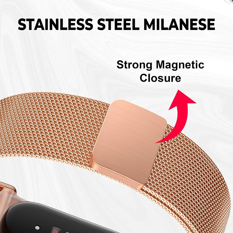 DADO BANDA MAGNE TICA DE MALLA METALICA COMPATIBLE CON GOOGLE FITBIT AIR, CORREA DE REPUESTO - 4