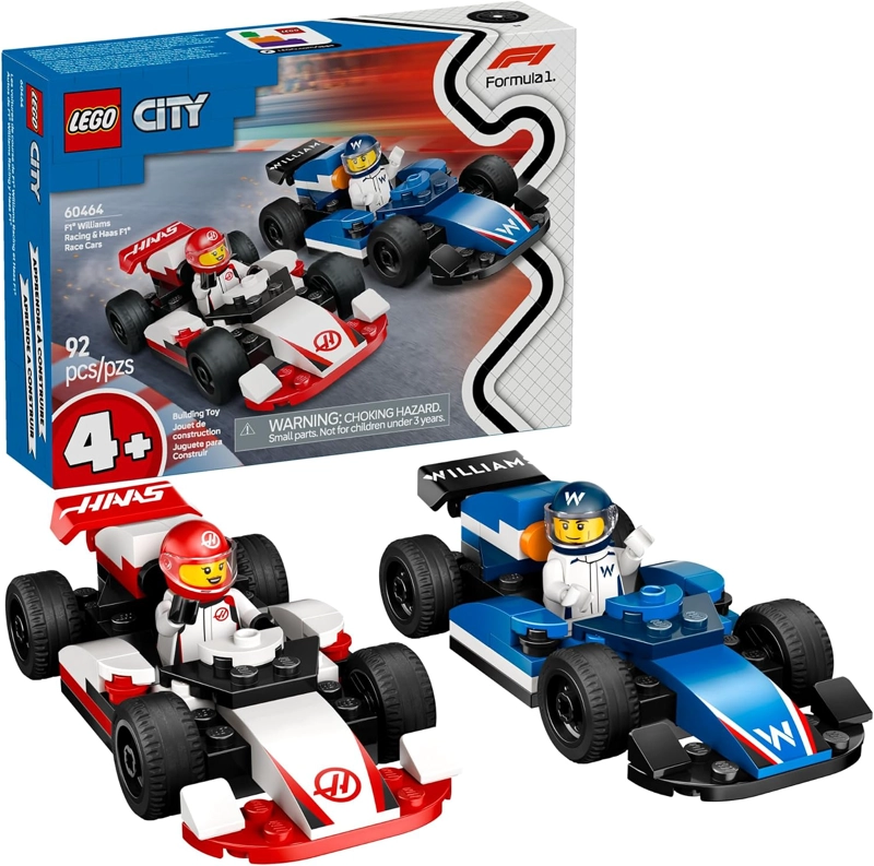 LEGO CITY F1 WILLIAMS RACING & HAAS F1 - JUGUETE DE CONSTRUCCION DE AUTOS PARA NIÑOS, NIÑOS - 1