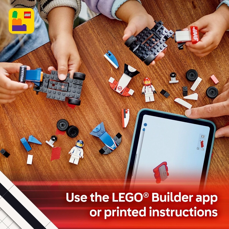 LEGO CITY F1 WILLIAMS RACING & HAAS F1 - JUGUETE DE CONSTRUCCION DE AUTOS PARA NIÑOS, NIÑOS - 4