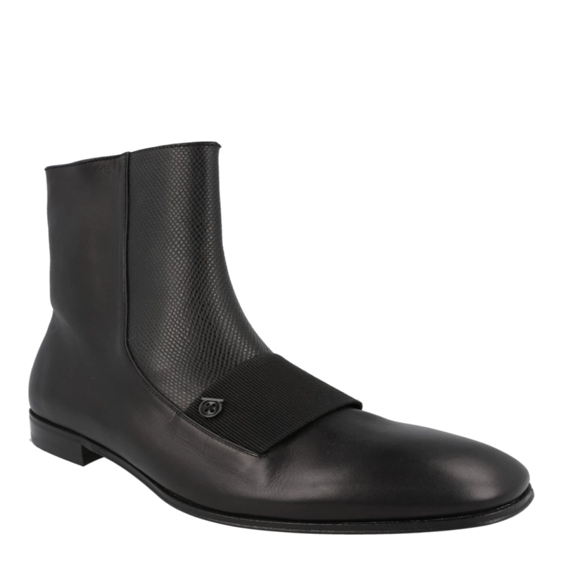 BOTAS FERRAGAMO GEMINIANO GANCINI CALZADO ANCHO PARA HOMBRE EN COLOR NEGRO - 2