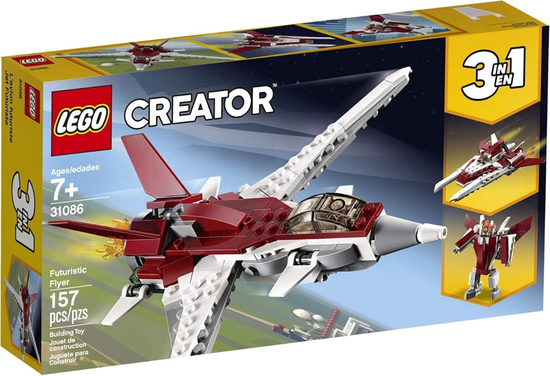 LEGO CREATOR 3 EN 1 FUTURISTIC FLYER 31086 KIT DE MAQUILLAJE DE CONSTRUCCION 157 PIEZAS - 4