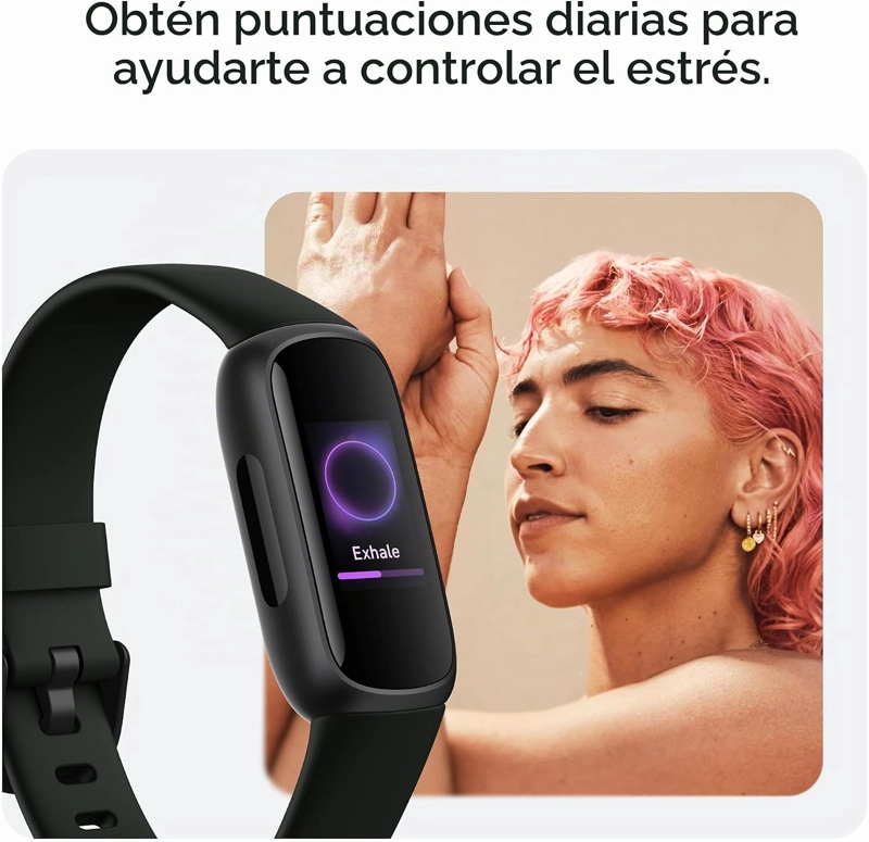GOOGLE FITBIT INSPIRE 3 - MORNING BRILLO GLOW/BLACK - BANDAS PEQUEÑAS Y GRANDES - 6