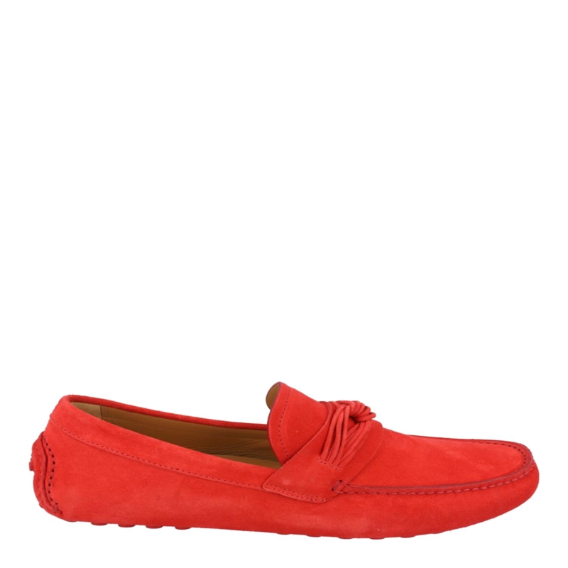 FERRAGAMO FORBES SUEDE DRIVERS CALZADO ANCHO PARA HOMBRE EN COLOR ROJO - 1