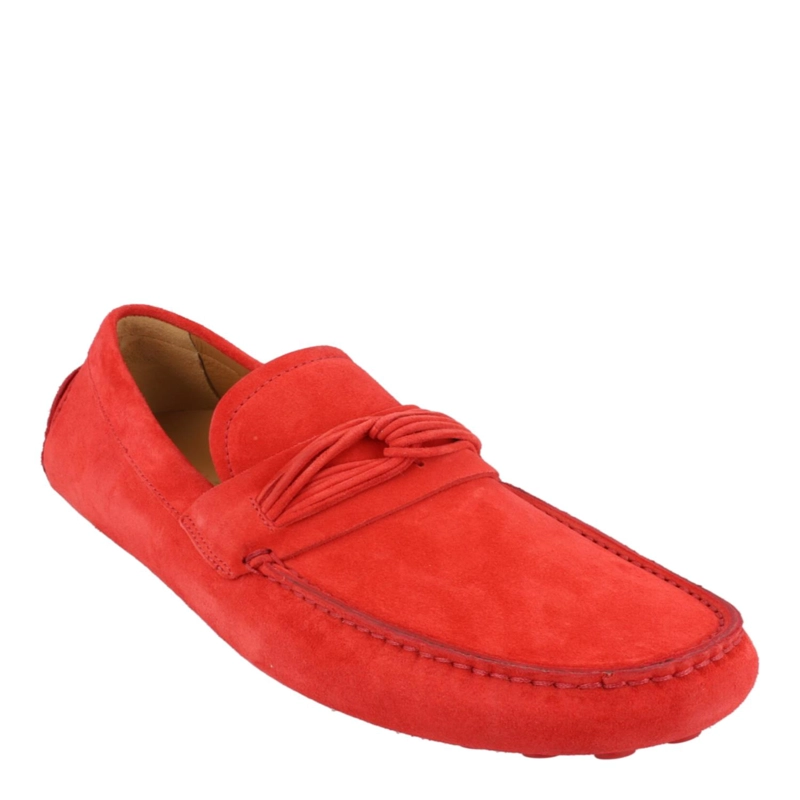 FERRAGAMO FORBES SUEDE DRIVERS CALZADO ANCHO PARA HOMBRE EN COLOR ROJO - 2