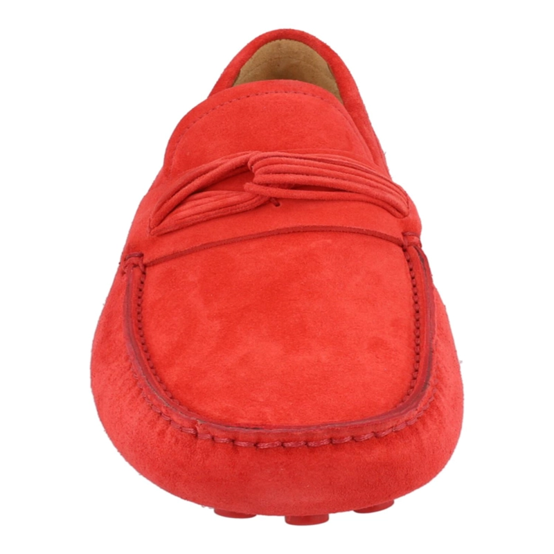 FERRAGAMO FORBES SUEDE DRIVERS CALZADO ANCHO PARA HOMBRE EN COLOR ROJO - 4