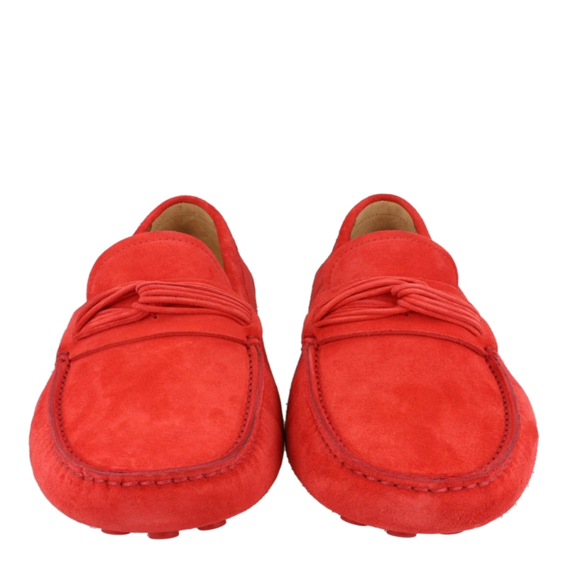 FERRAGAMO FORBES SUEDE DRIVERS CALZADO ANCHO PARA HOMBRE EN COLOR ROJO - 5