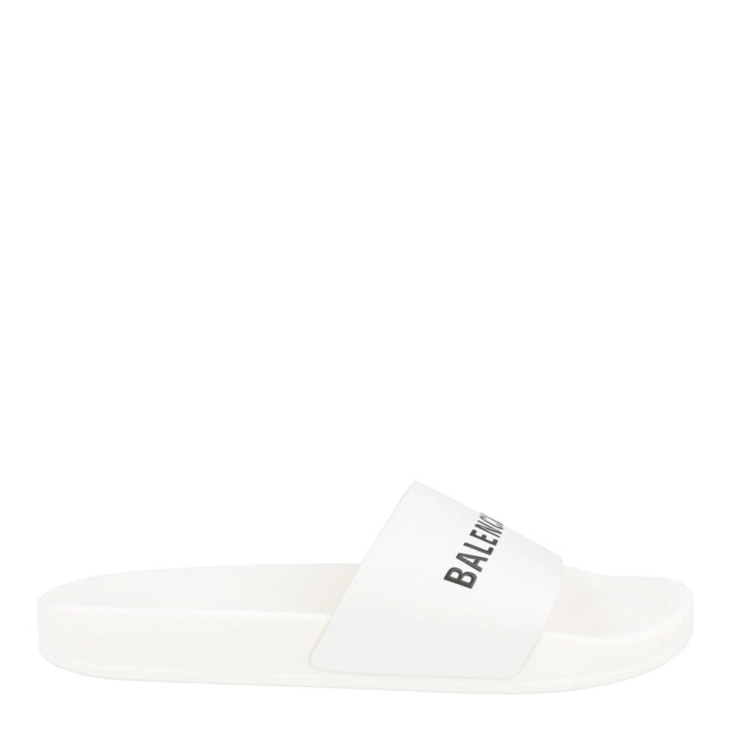 CALZADO BLANCO CON TOBOGANES DE PISCINA CON EL LOGOTIPO DE BALENCIAGA - 1