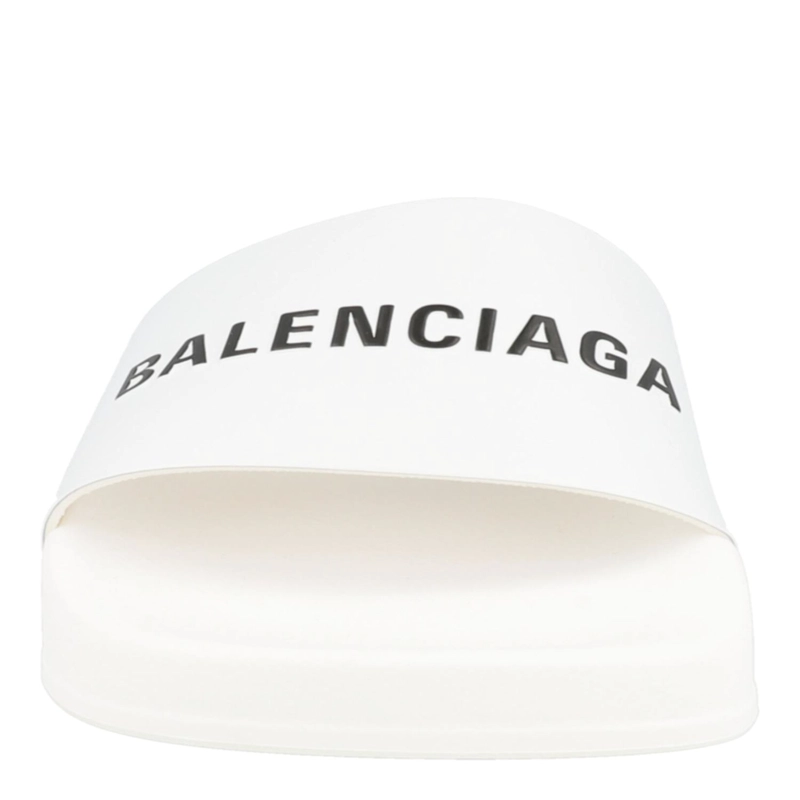 CALZADO BLANCO CON TOBOGANES DE PISCINA CON EL LOGOTIPO DE BALENCIAGA - 4