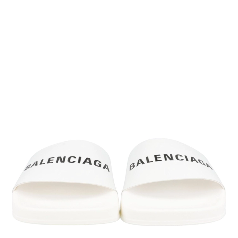 CALZADO BLANCO CON TOBOGANES DE PISCINA CON EL LOGOTIPO DE BALENCIAGA - 5