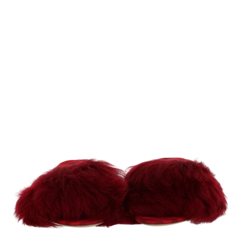 CALZADO BURBERRY JACKIE SHEARLING MULES PARA MUJER EN BERRY - 5