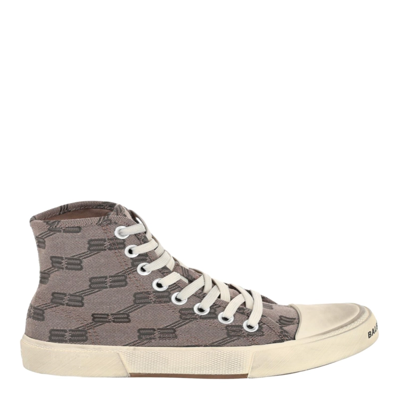 ZAPATILLAS ALTAS BALENCIAGA PARIS BB MONOGRAM PARA MUJER EN COLOR MARRON - 1