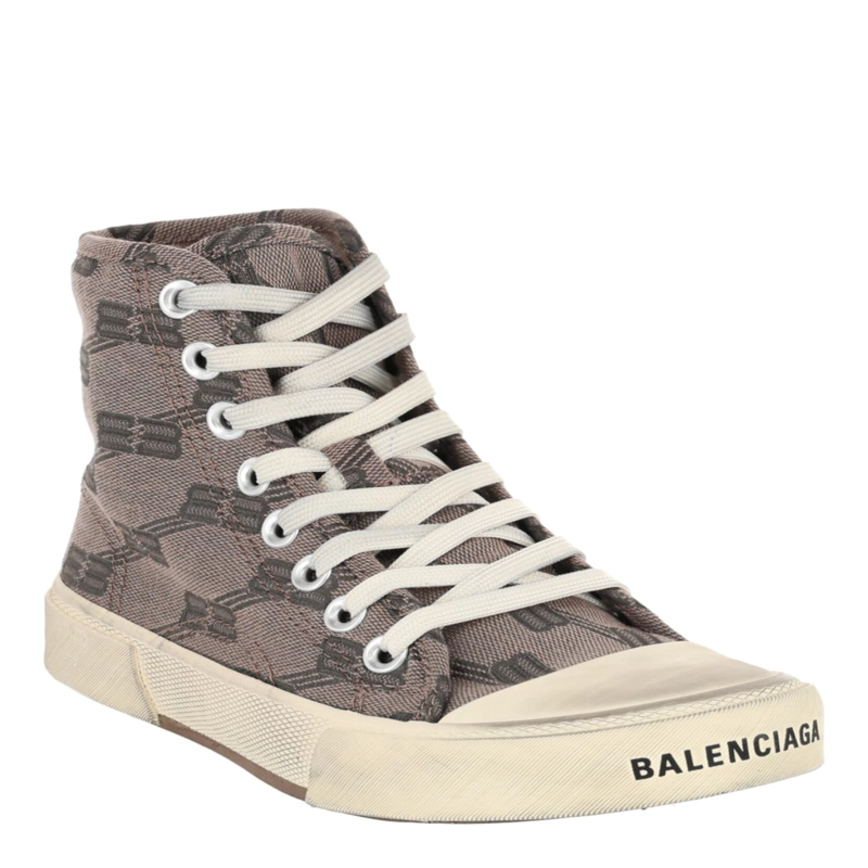 ZAPATILLAS ALTAS BALENCIAGA PARIS BB MONOGRAM PARA MUJER EN COLOR MARRON - 2