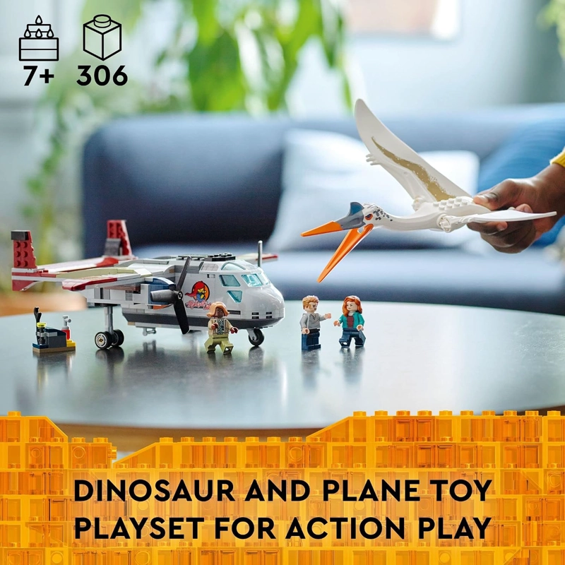 LEGO JURASSIC WORLD QUETZALCOATLUS - JUEGO DE EMBOSCADA DE AVION 76947, CON FIGURA DE JUGUETE - 2