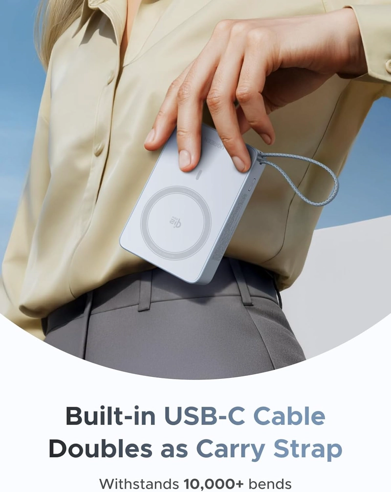 UGREEN QI2 - BANCO DE ENERGIA INALAMBRICO DE 25 W, CABLE INTEGRADO, MAGSAFE - 5