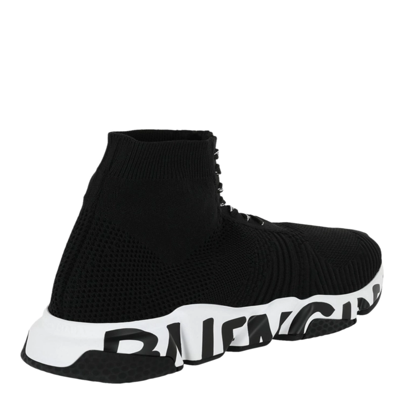 ZAPATILLAS DEPORTIVAS BALENCIAGA SPEED CON CORDONES GRAFFITI PARA HOMBRE EN BLANCO Y NEGRO - 3