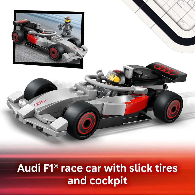 CAMION DE EXHIBICION LEGO CITY F1 CON COCHE DE CARRERAS AUDI F1 - JUGUETE DE CONSTRUCCION - 5