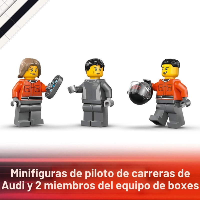 CAMION DE EXHIBICION LEGO CITY F1 CON COCHE DE CARRERAS AUDI F1 - JUGUETE DE CONSTRUCCION - 6