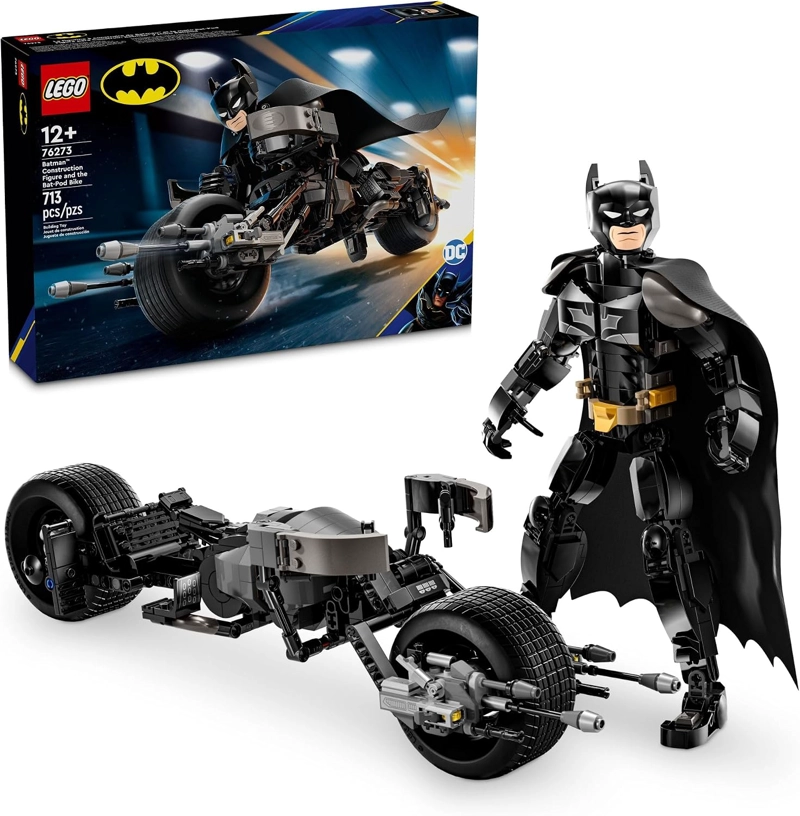 LEGO FIGURA DE CONSTRUCCION DE DC BATMAN Y JUGUETES DE CONSTRUCCION DE BICICLETA BAT-POD, FIGURA - 1