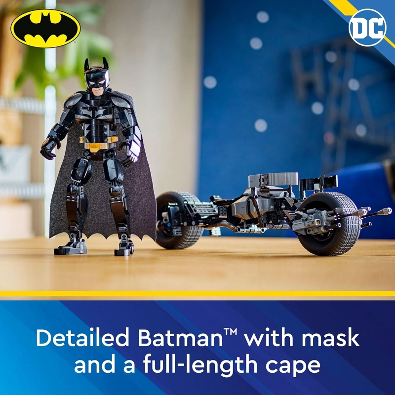 LEGO FIGURA DE CONSTRUCCION DE DC BATMAN Y JUGUETES DE CONSTRUCCION DE BICICLETA BAT-POD, FIGURA - 2