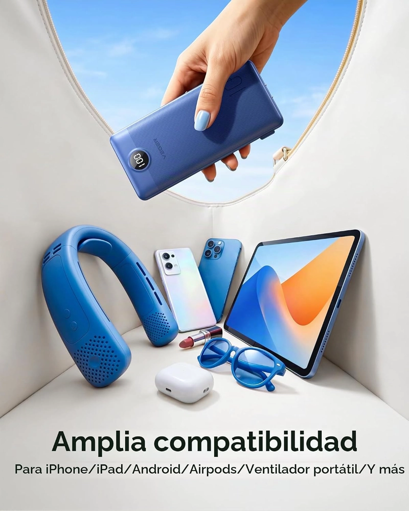 VEGER CARGADOR PORTATIL CON ENCHUFE AC INCORPORADO Y CABLES, TODO EN UNO, BANCO DE ENERGIA - 4