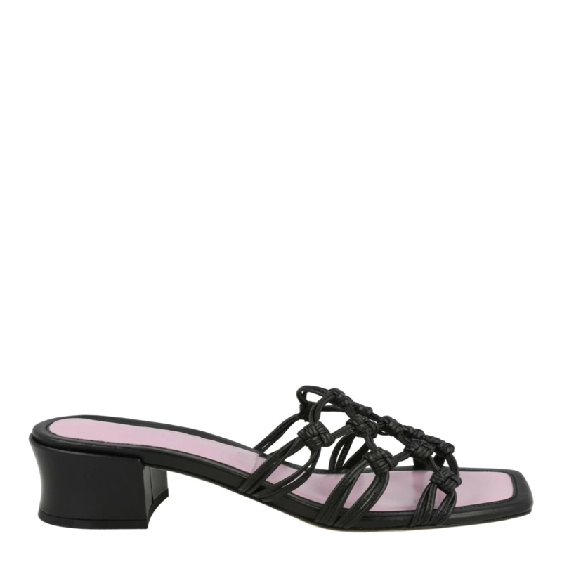 SANDALIAS TIPO MULE DE PIEL ANUDADA BYFAR MARSHA PARA MUJER EN COLOR NEGRO - 1